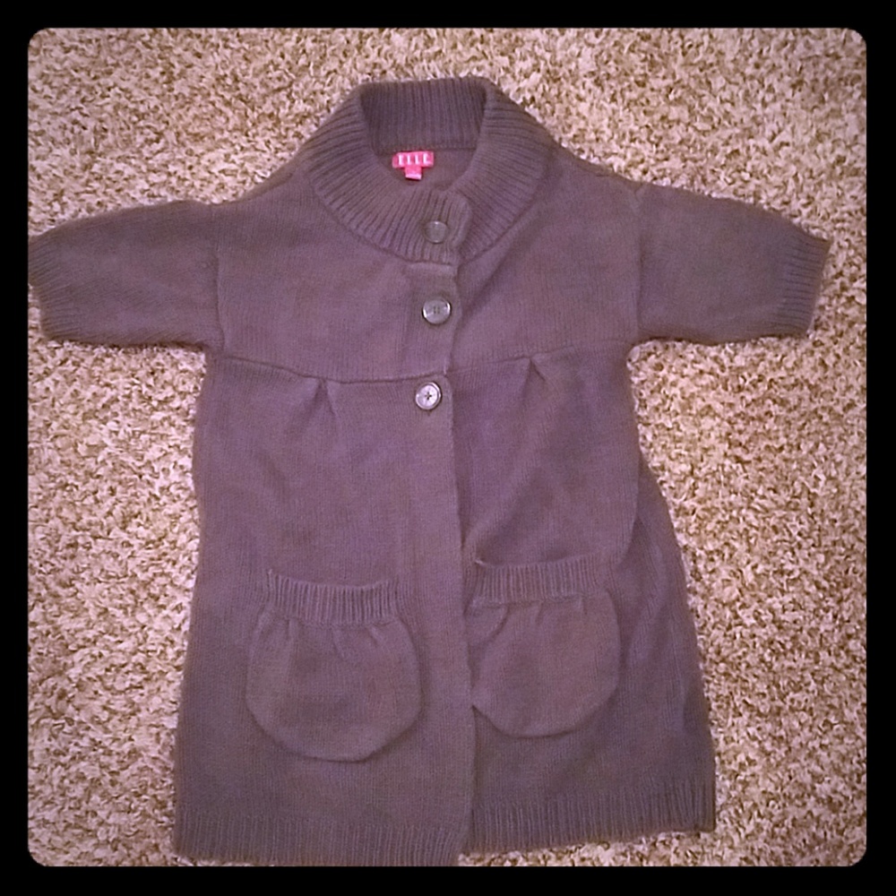 Elle dark brown 🖤shortsleeve👚 coat